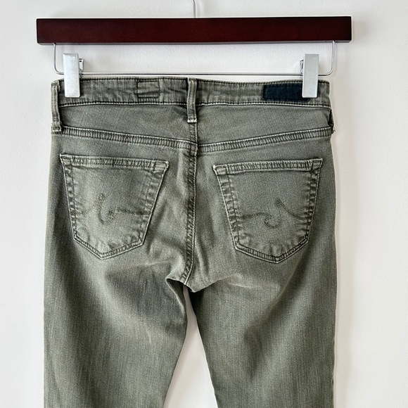 AG Adriano Goldschmied Women's Skinny Jeans in Olive Green - Picture 13 of 16